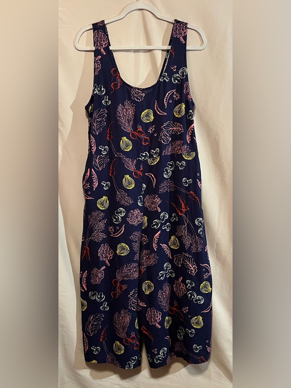 ModCloth Elated All Over Navy Cropped Leg Jumpsuit - Picture 4 of 11